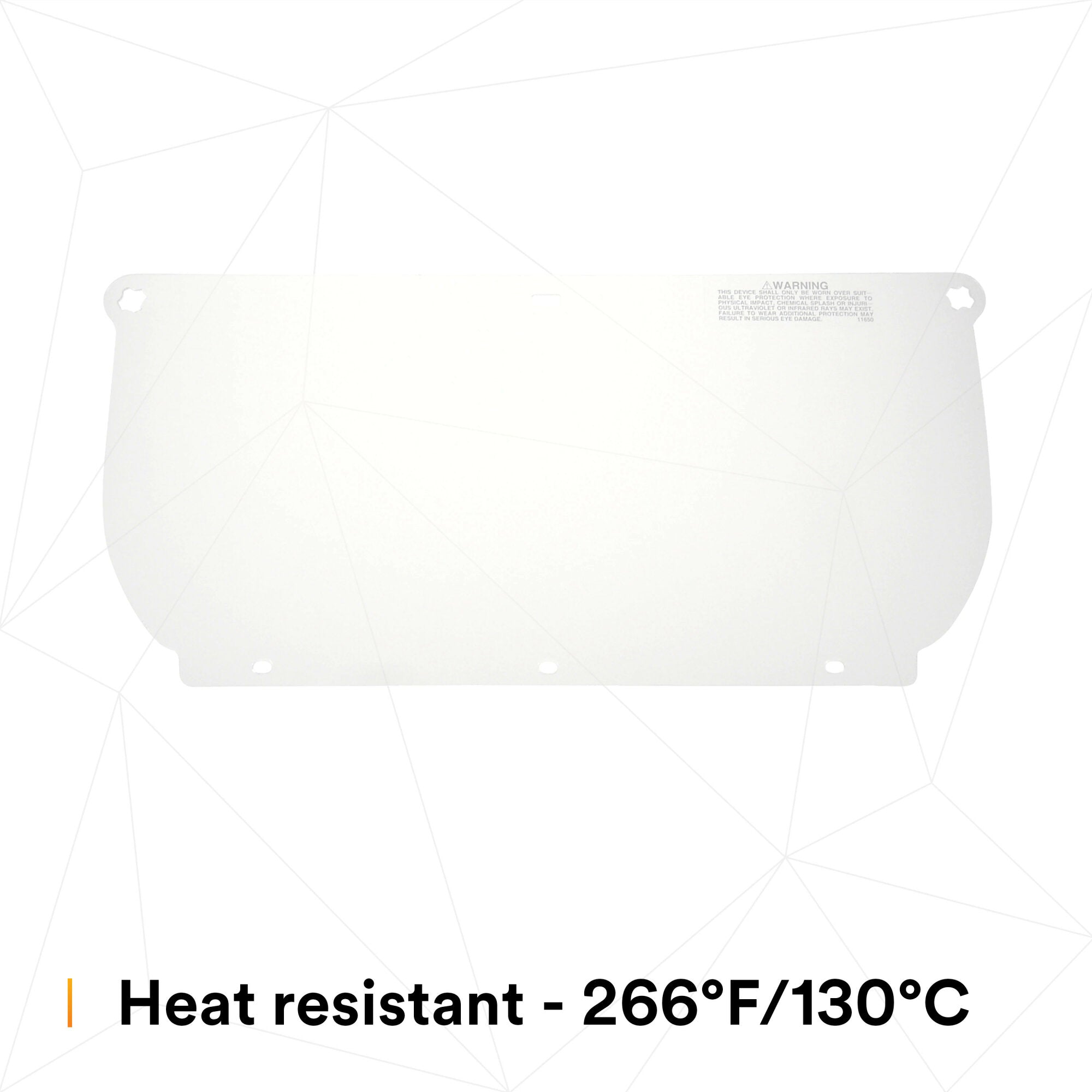 3M Clear Polycarbonate Faceshield WP98 (82543-00000) - Flat Stock Safety Shield for Construction, Woodworking & Industrial Use