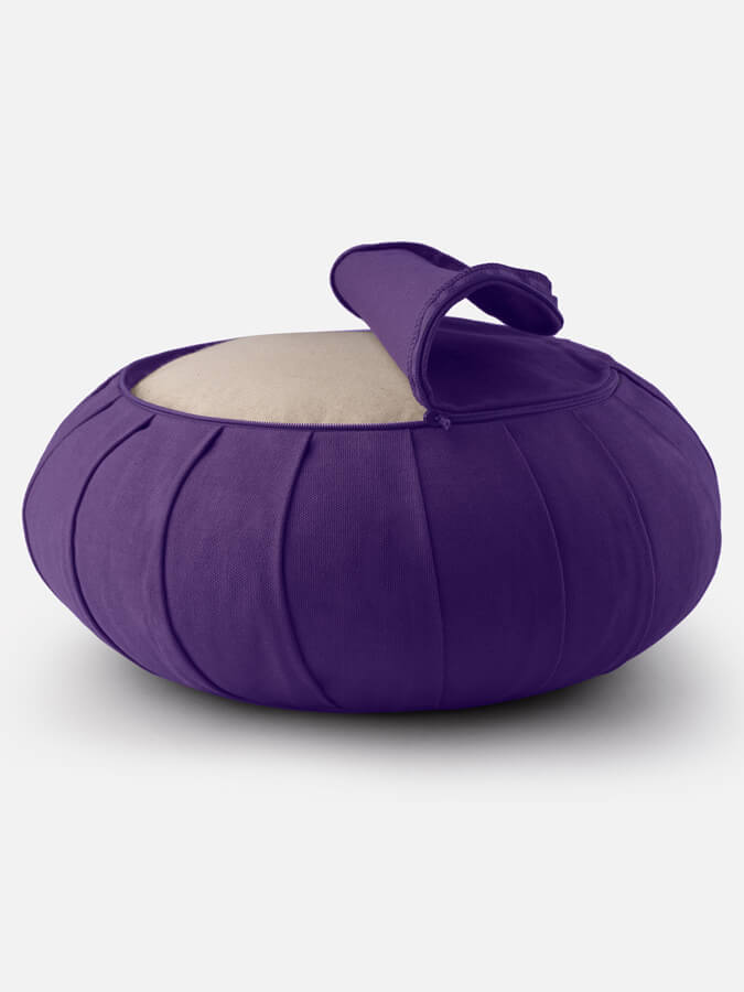Basaho Classic Zafu Meditation Cushion - Round Buckwheat Filled Yoga Pillow for Zen Sitting, Meditation & Floor Seating - Perfect for Home, Studio & Mindfulness Practice