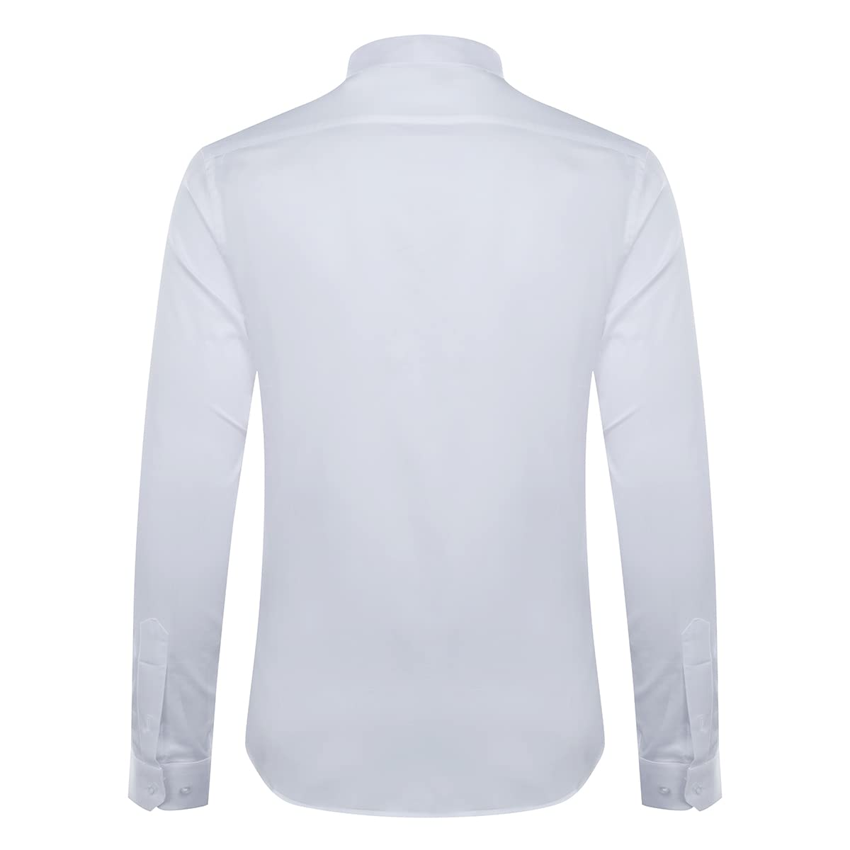 Men's Formal & Casual Slim Fit Long Sleeve Tuxedo Shirts with Grandad Collar - White, Black, Dark Blue - Perfect for Weddings, Business Meetings & Smart Casual Outfits
