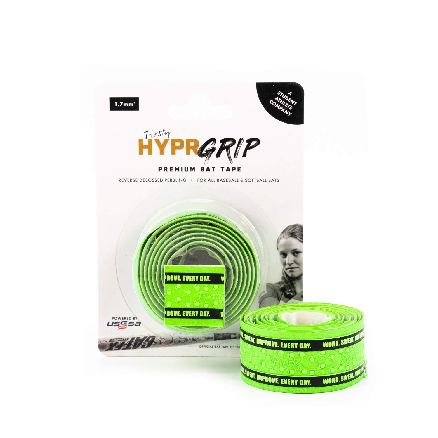 HYPRGRIP Premium Bat Grip Tape - Reverse Debossed Technology for Enhanced Grip & Durability - Baseball, Softball, Fastpitch, Slowpitch Batting - Universal Fit for All Bat Types & Sizes - Perfect for Training, Games & Performance Enhancement