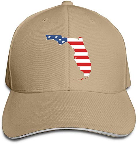 Florida State Map & American Flag Trucker Hat - Unisex Baseball Cap for Men & Women - Perfect for Driving, Outdoor Activities & Patriotic Events