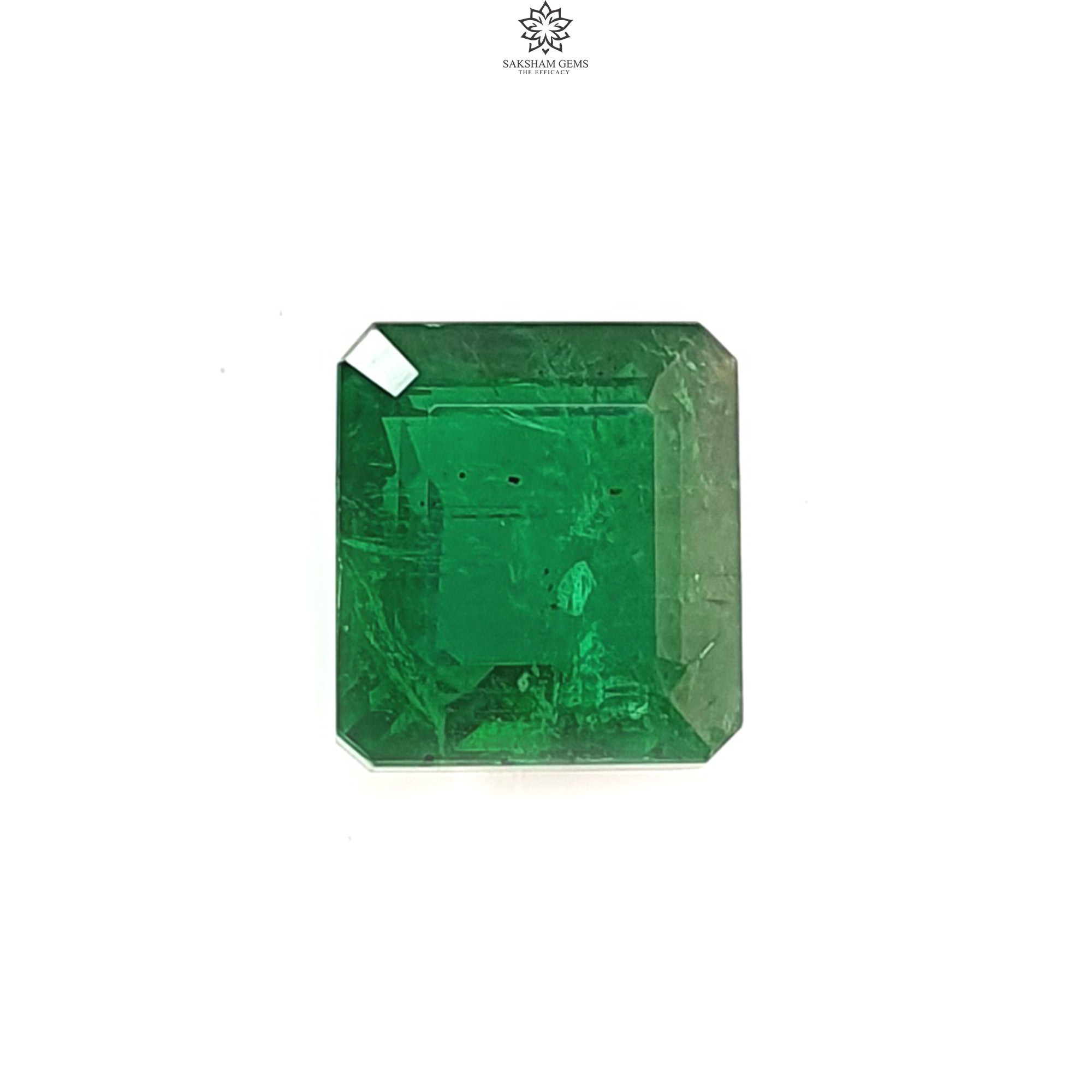 Natural 7.00cts Untreated Green Emerald Gemstone - Square Faceted Cut 10x9mm (1pc) | May Birthstone for Jewelry Making, Engagement Rings & Necklace Pendants