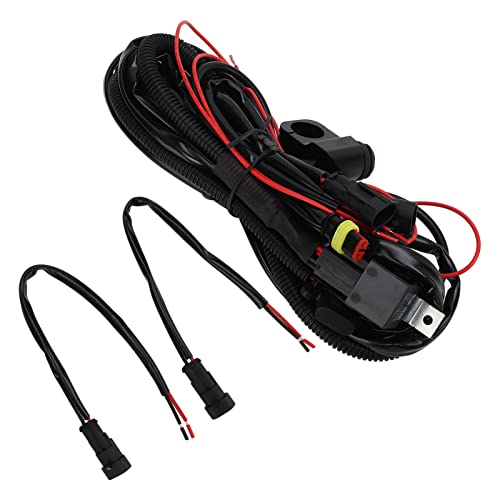Waterproof Motorcycle Handlebar Switch with LED Fog Light - ATV Dirt Bike Handlebar Button Switch Harness (1.6M/1.75yd) - Perfect for Off-Road Adventures & Night Riding