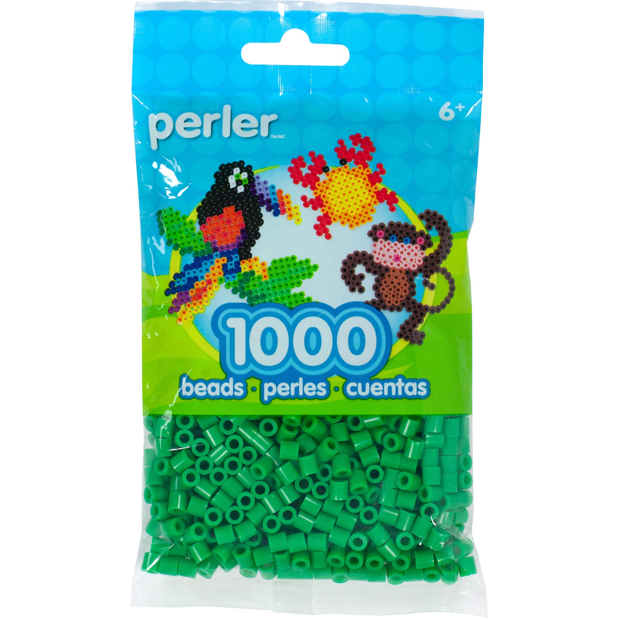 1000pcs Shamrock Green Perler Beads for DIY Crafts - Fuse Beads Kit for Kids Art Projects, Jewelry Making & Home Decor