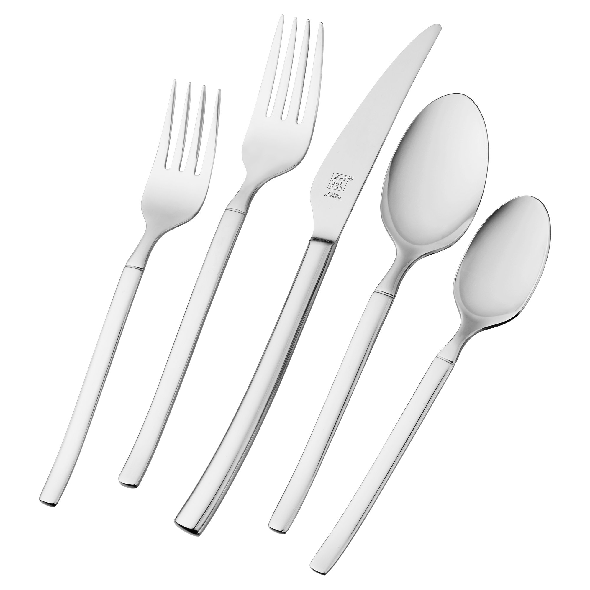 ZWILLING Premier Series Opus 45-Piece Stainless Steel Flatware Set - 300-Year Crafted Special Formula Steel, Dishwasher Safe, Service for 8 - Perfect for Fine Dining, Wedding Gifts & Upscale Entertaining