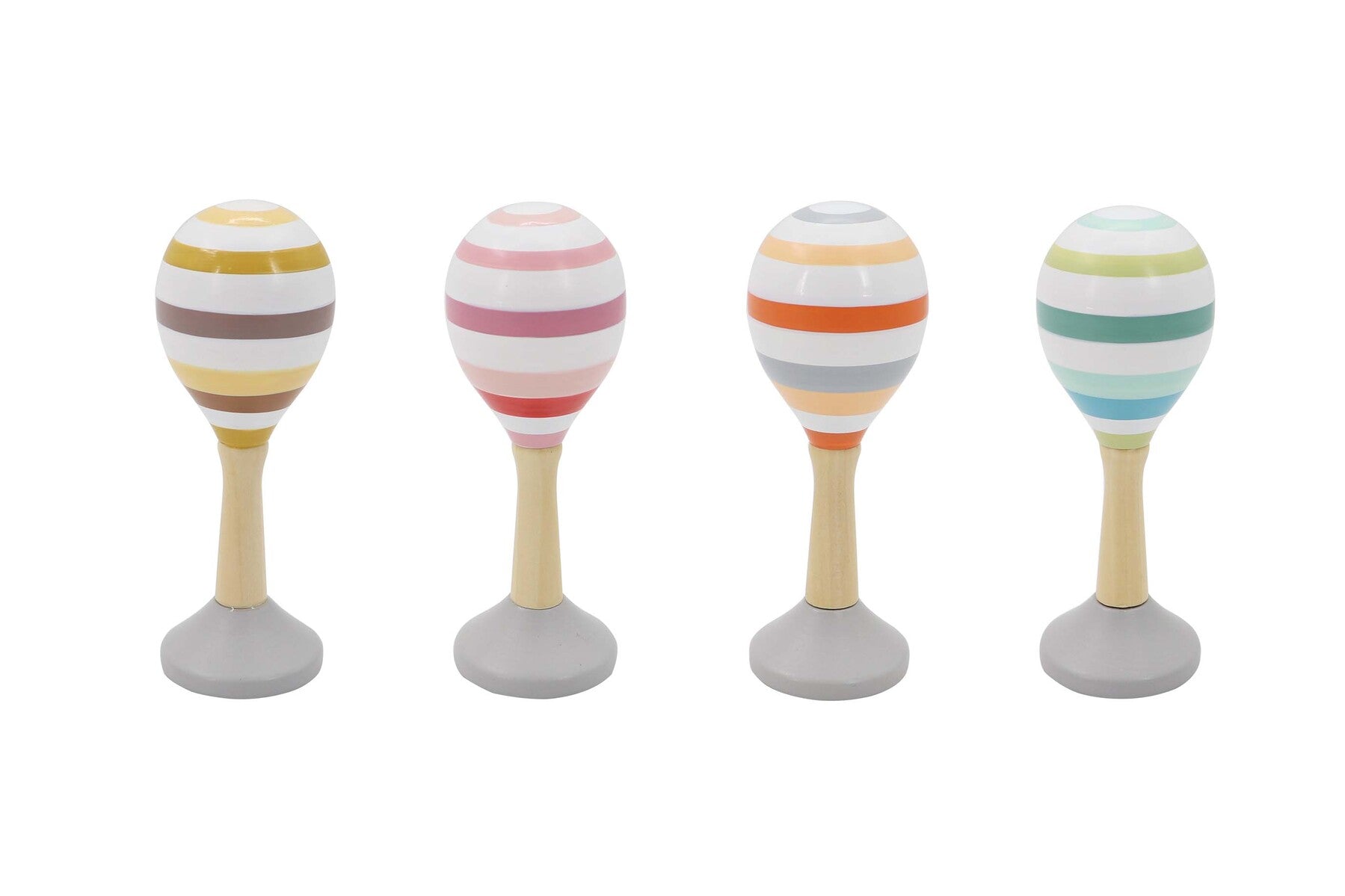 Pastel Wooden Musical Maracas - Handcrafted Percussion Instruments for Kids, Toddlers & Early Education - Perfect for Music Class, Birthday Parties & Sensory Play
