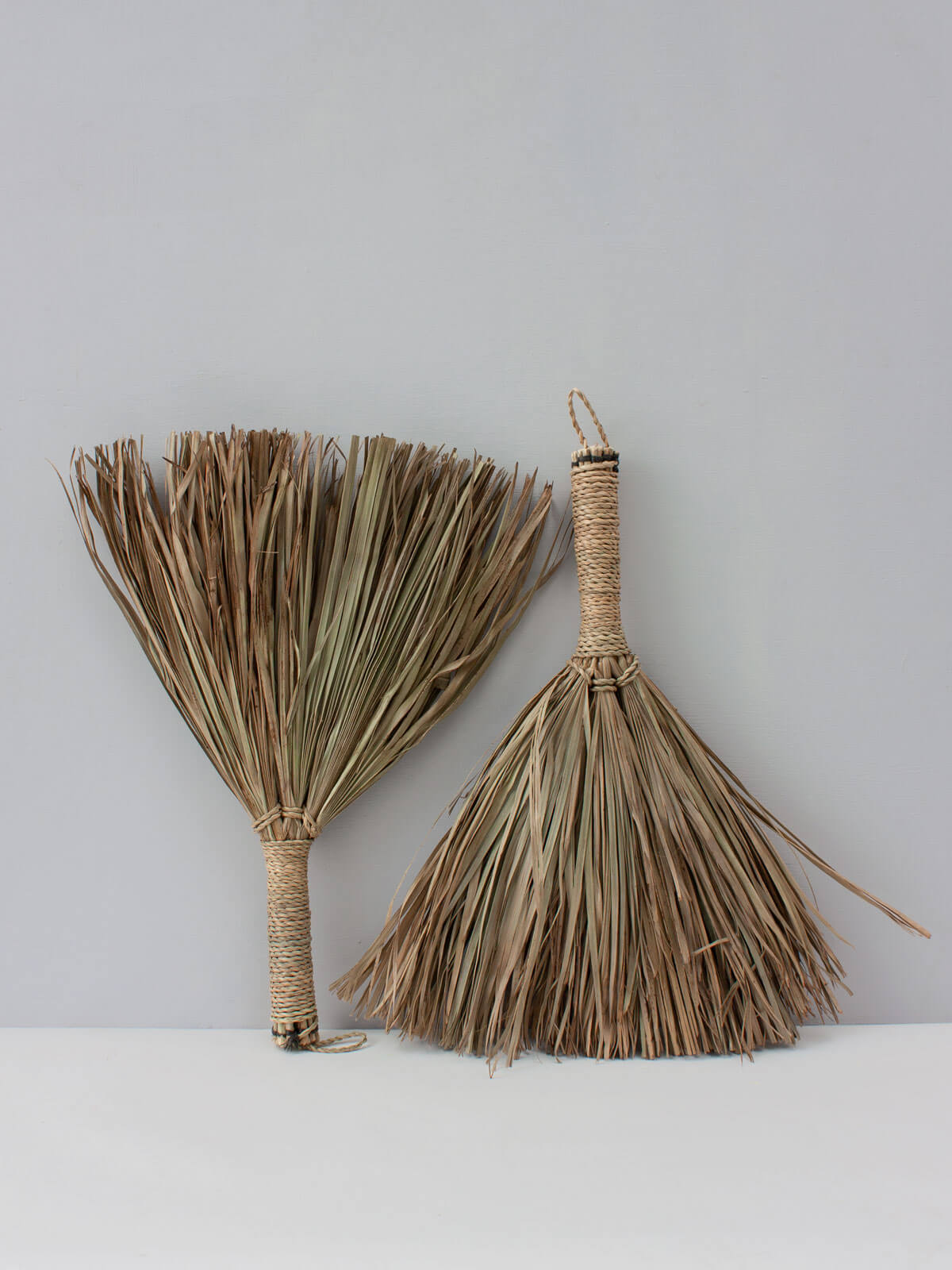 Eco-Friendly Palm Leaf Broom - Large Natural Fiber Broom for Outdoor Cleaning, Patio, Deck & Garden Use