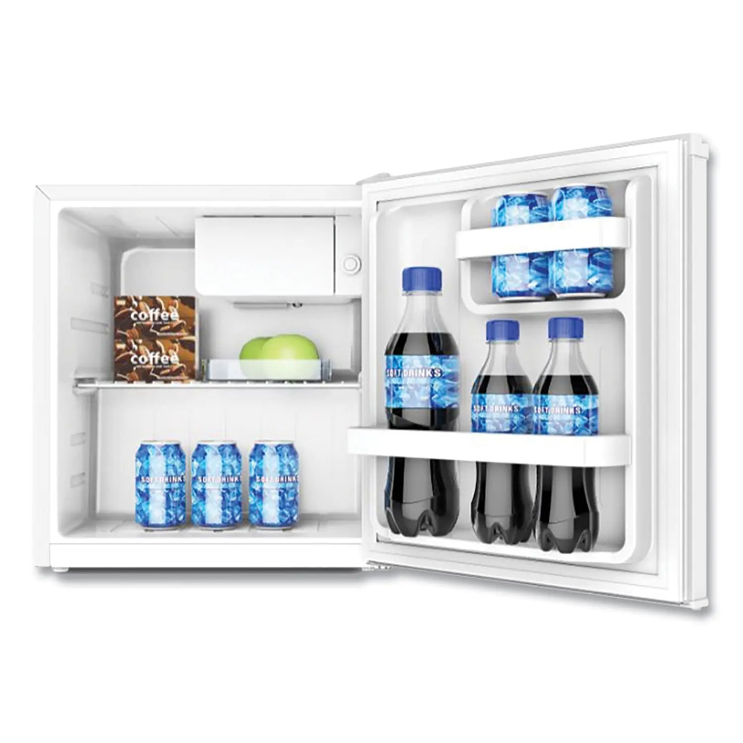 Avanti 1.6 Cubic Ft. Compact Refrigerator with Freezer - Energy Efficient Mini Fridge for Dorm, Office, Bedroom or Apartment - White