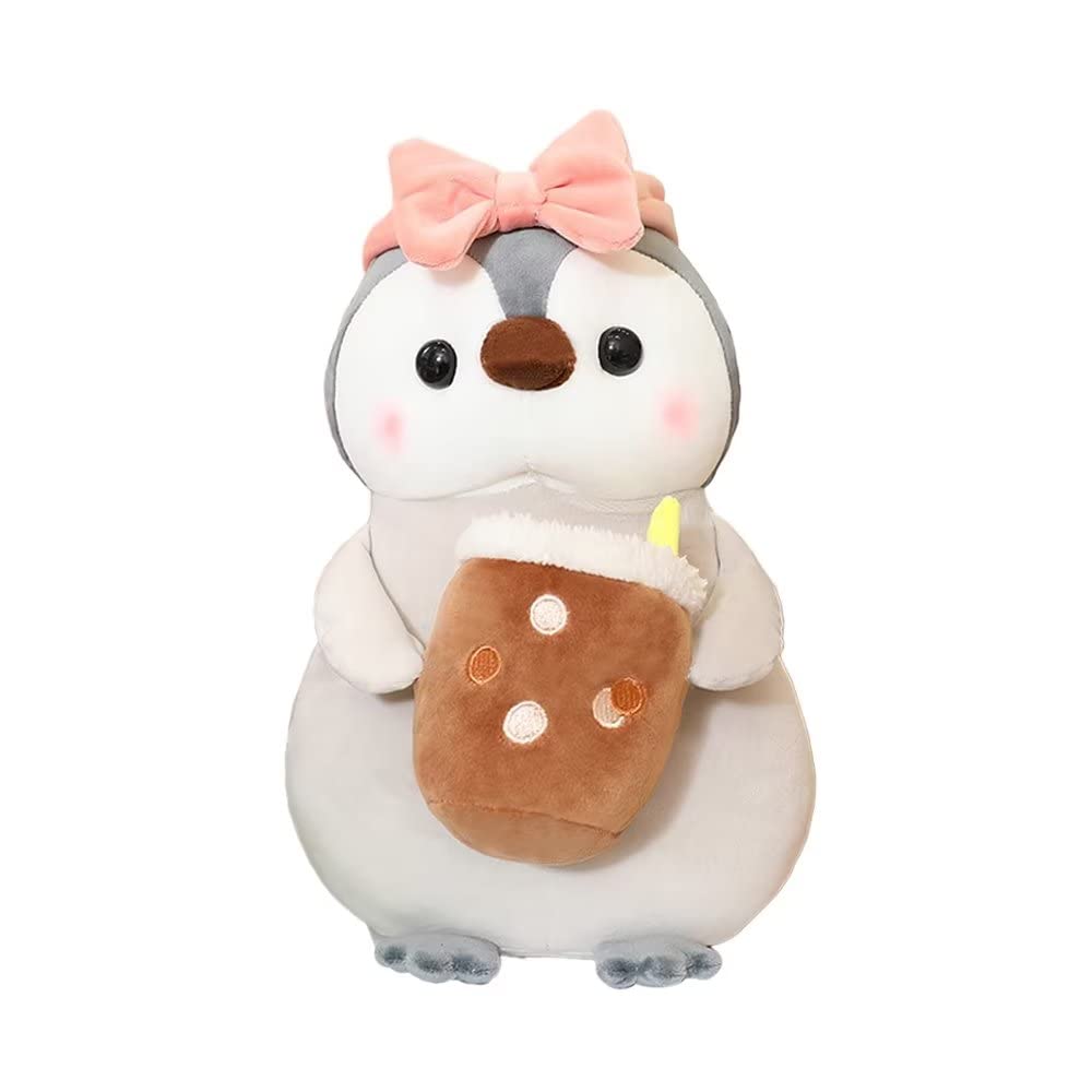 Adorable Penguin Plush Toy with Butterfly Bow - 9.8 Inch Soft Stuffed Animal, Cute Gift for Kids & Collectors | Perfect for Birthday Presents, Nursery Decor, and Cuddling Companions