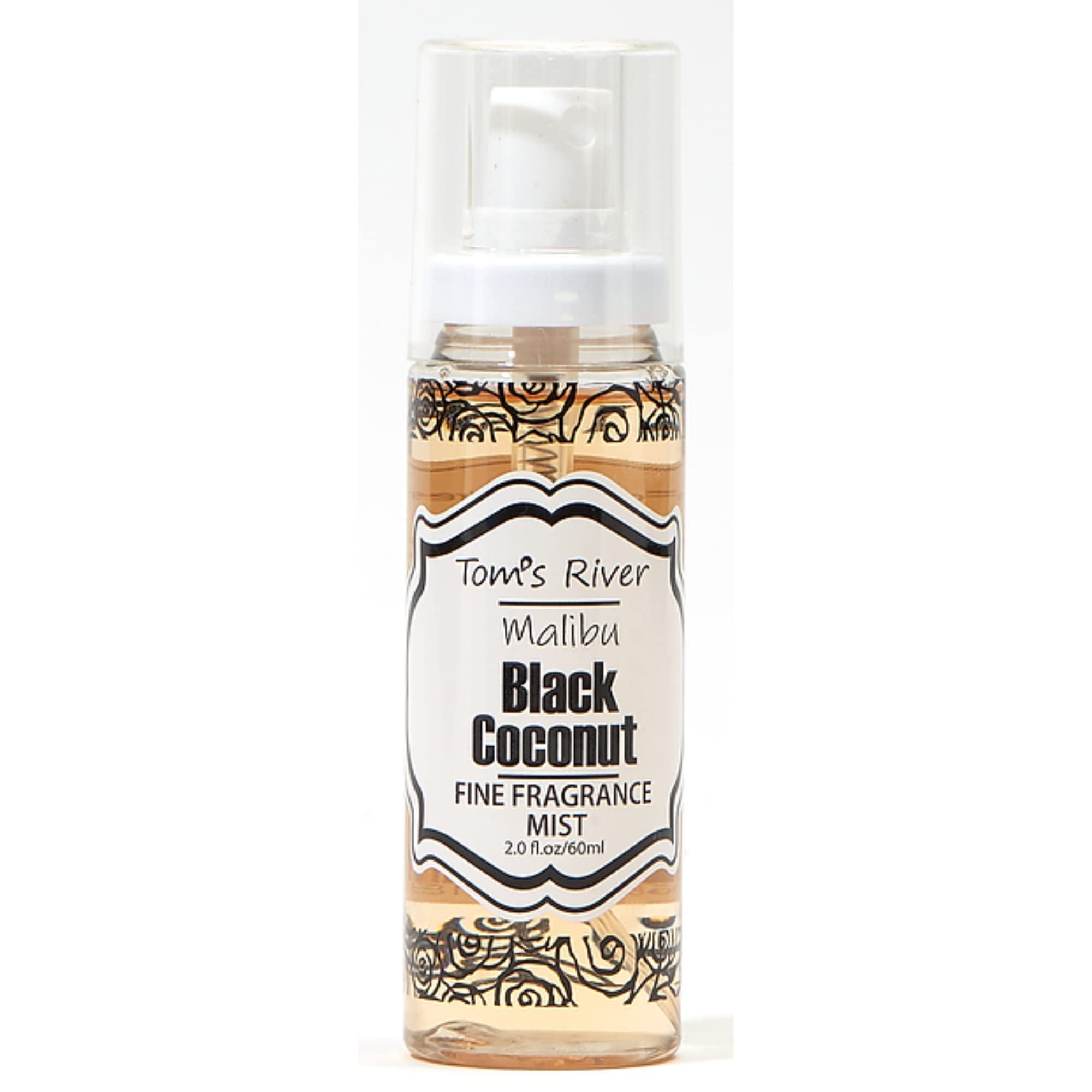 Black Coconut Body Spray for Women - 2 fl oz/60ml Fine Fragrance Mist, Long Lasting & Gentle Scent - Perfect for Daily Use, Work, Date Night & Summer Refreshment