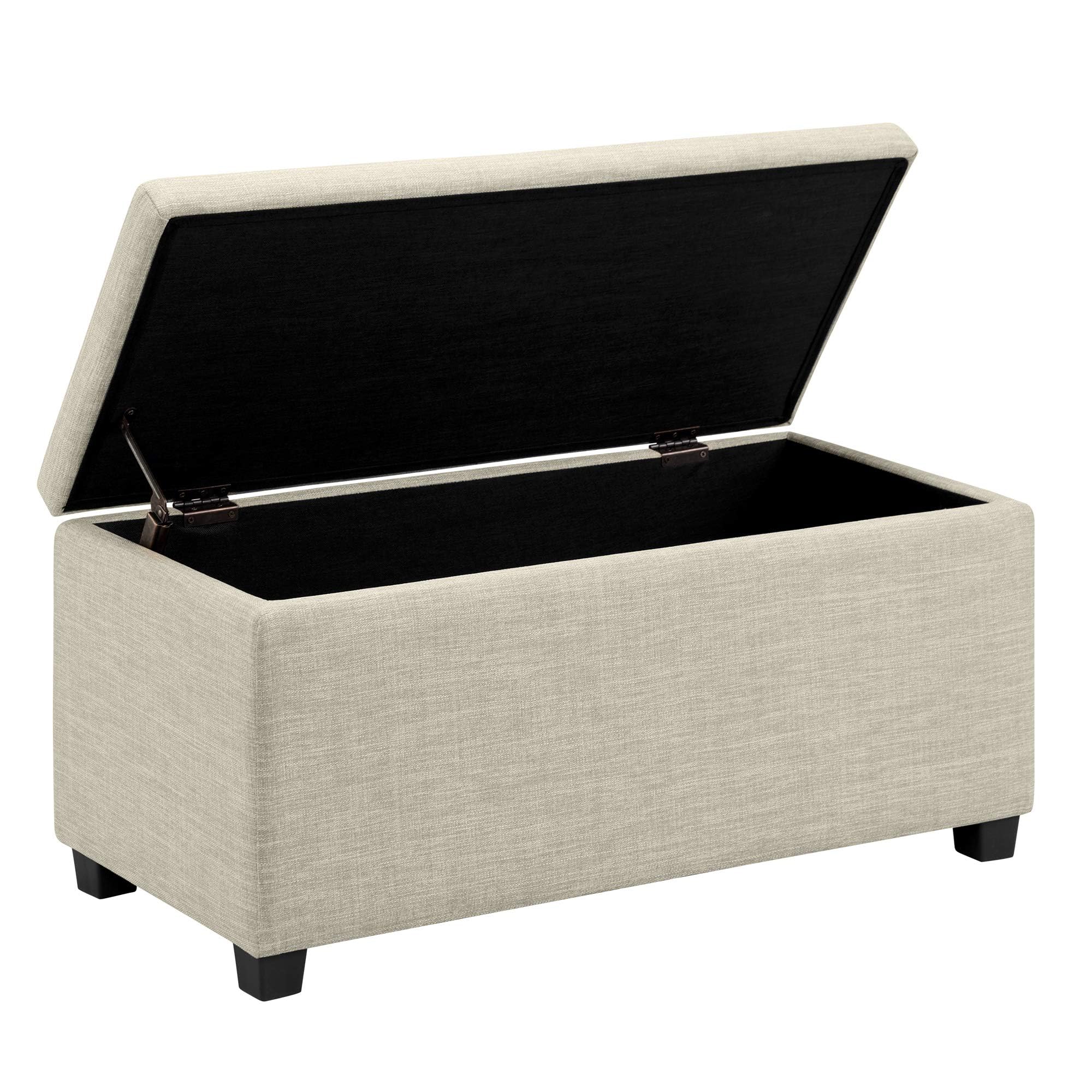 Amazon Basics Upholstered Storage Ottoman Bench - 35.5