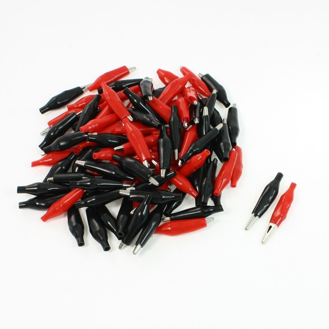 100 Pcs 30mm Iron Test Clips - Electrical Testing Probes for Circuit Board Repair, DIY Electronics, and Lab Equipment Maintenance (Perfect for Engineers, Technicians & Hobbyists)