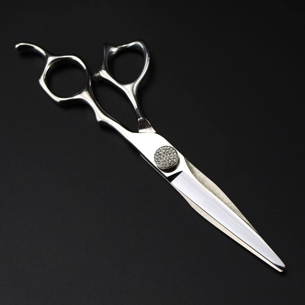 Professional 6 Inch Barber Scissors - Japan 440C Steel Hair Cutting Shears with Bearing, Gem Hairdressing & Thinning Scissors for Salon & Home Use (Set)
