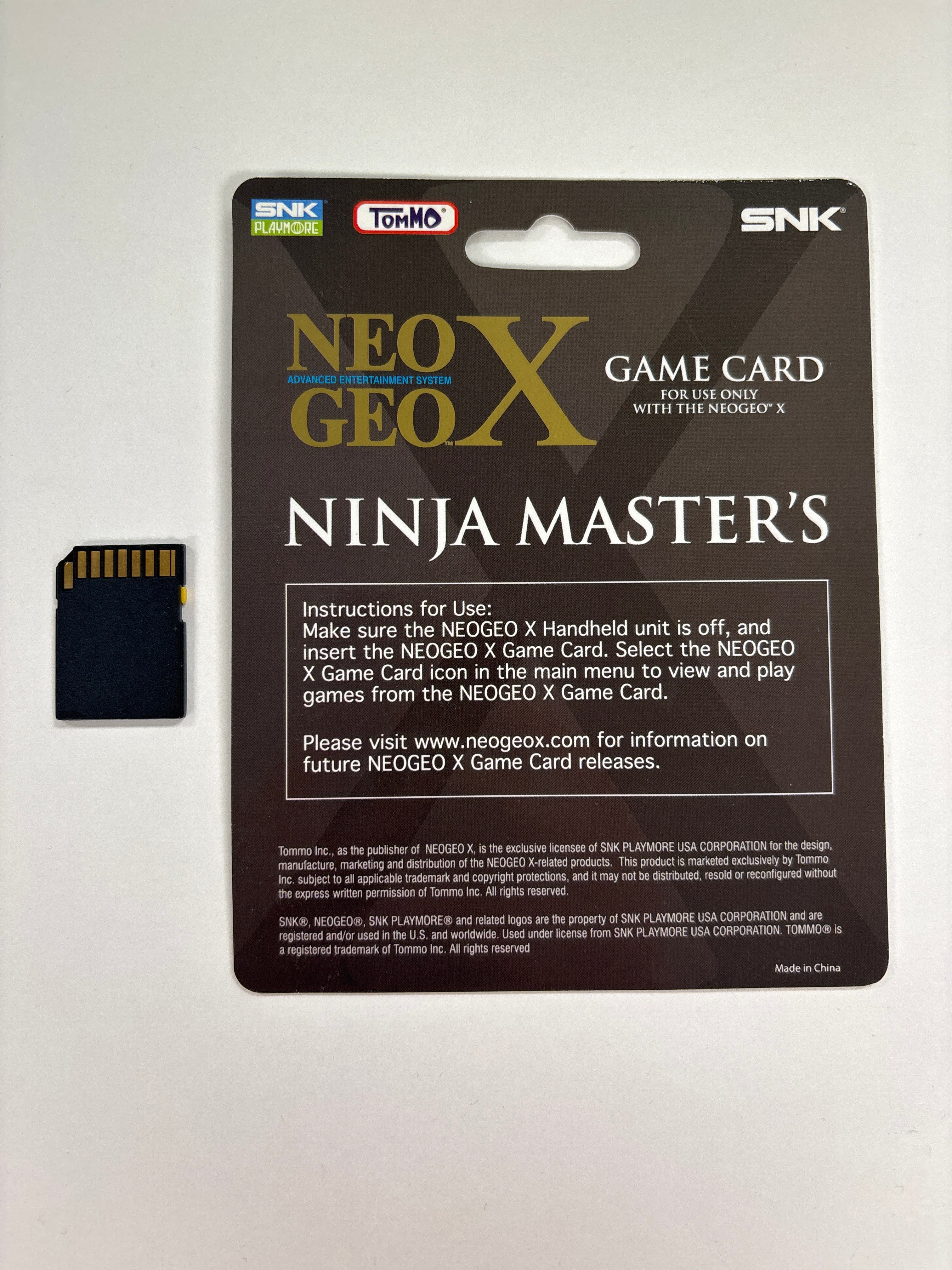 SNK Neo Geo X Gold Advanced Handheld Gaming Console with Ninja Master's - Like New Condition | Portable Retro Gaming for Travel & Home Entertainment