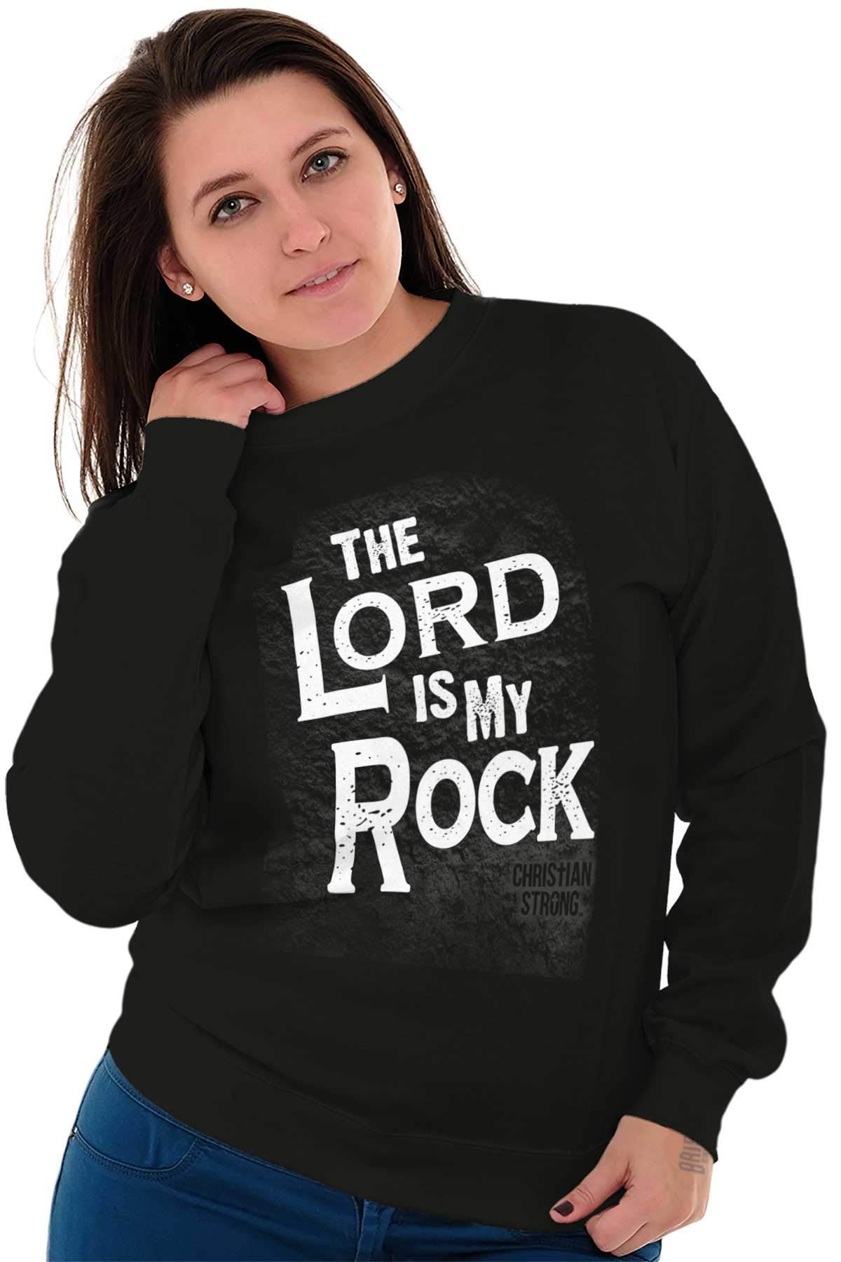 Christian Sweatshirt for Men & Women - The Lord Is My Rock Bible Verse Pullover | Church, Worship & Daily Faith Wear