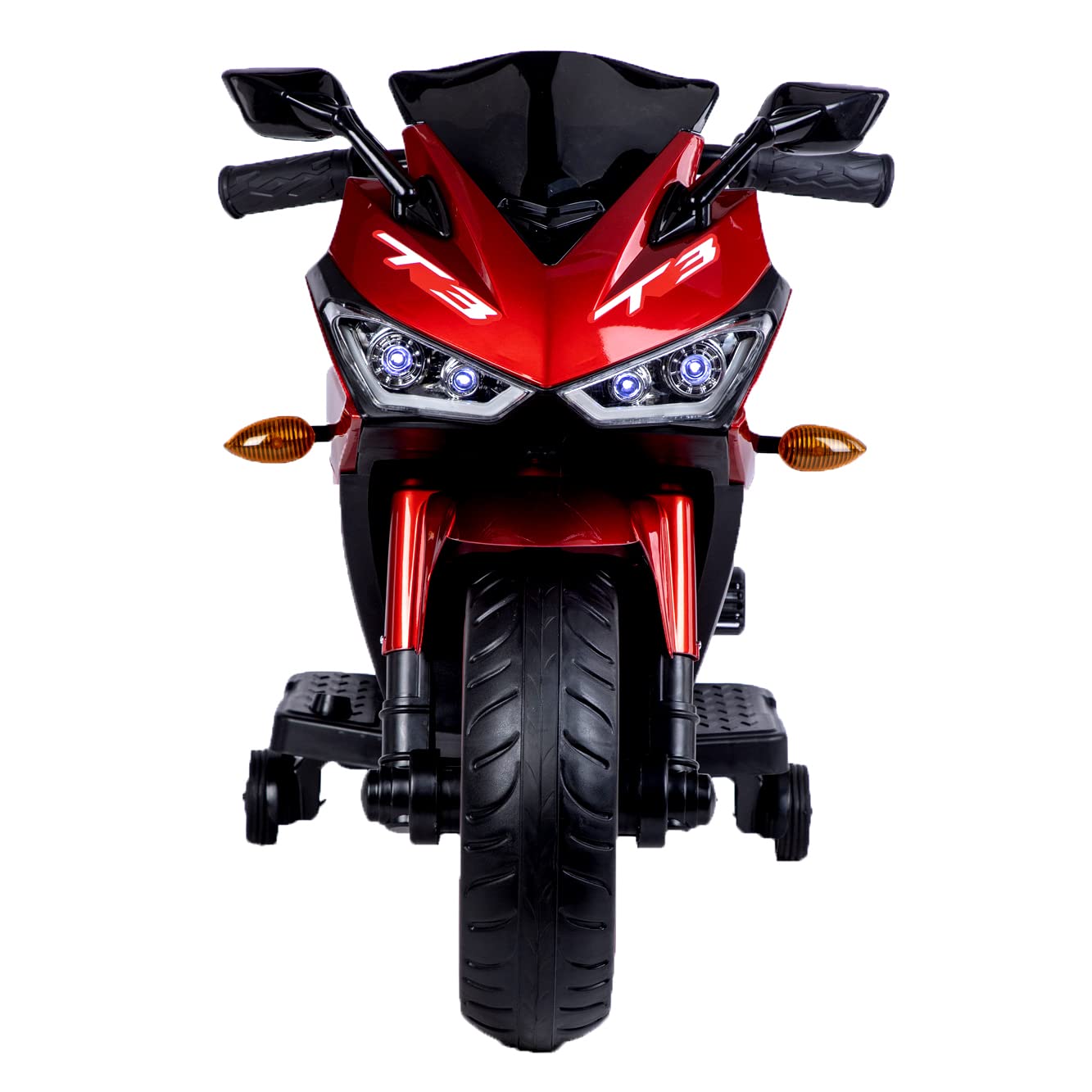 TAMCO 12V Kids Electric Motorcycle - Rechargeable Battery-Powered Ride-On Toy with LED Lighting Wheels, Hand Racing & Foot Brake - Perfect for Outdoor Play, Birthday Gifts, and Backyard Adventures