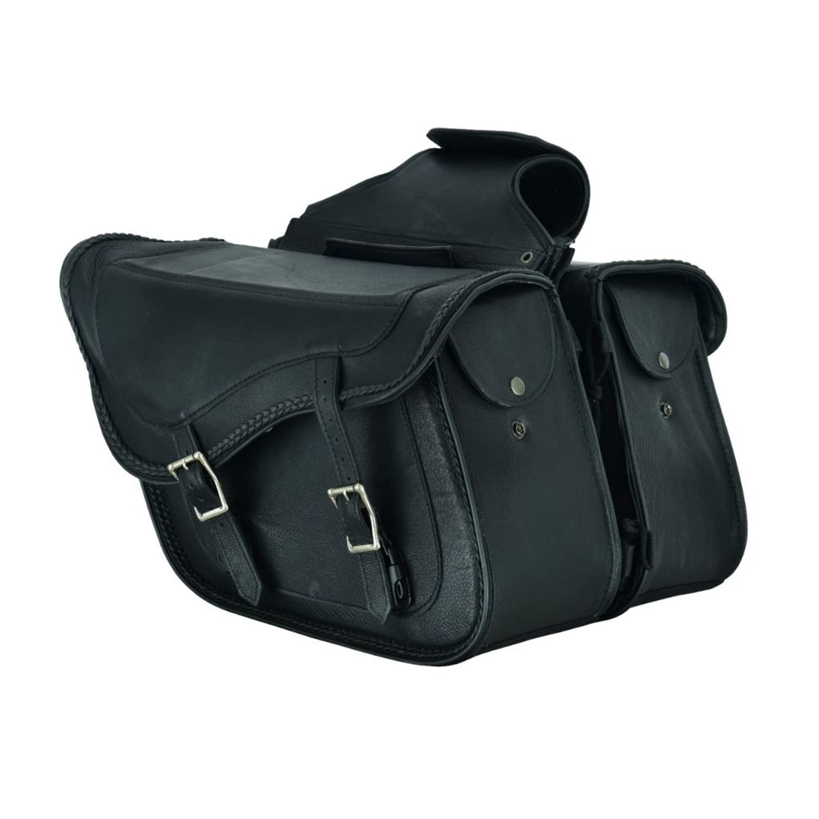 Genuine Leather Motorcycle Saddle Bags for Harley Softail, Sportster & Dyna - Waterproof Motorcycle Luggage Storage for Touring & Road Trips