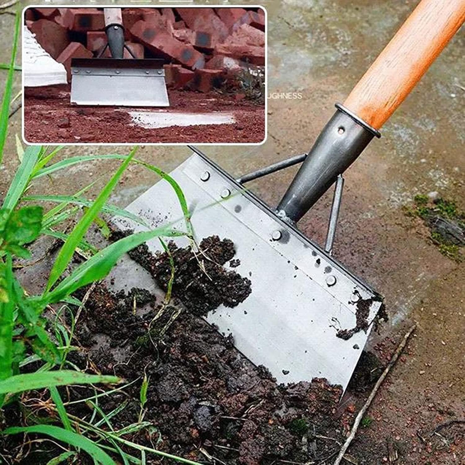 Multifunctional Garden Cleaning Shovel - All-Steel Weeding & Planting Tool for Landscaping, Outdoor Gardening, Grass Maintenance & Camping (20CM) - Perfect for Yard Work, Farm Use & Outdoor Adventures