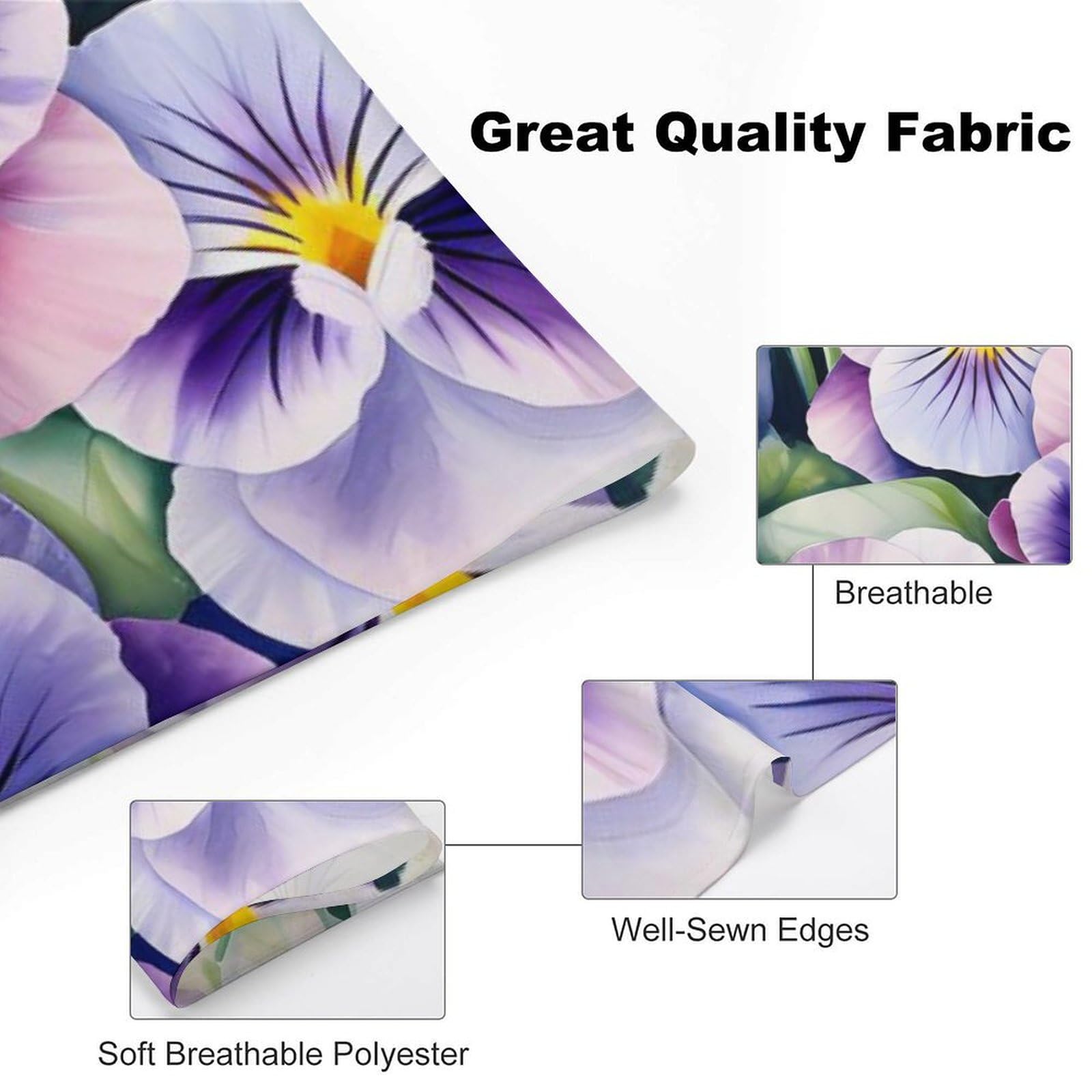 Cute Pansy Dog Bandanas & Pet Scarf Bibs for Large Medium Small Dogs & Cats - Perfect Christmas & Thanksgiving Pet Gifts for Holiday Parties & Family Gatherings