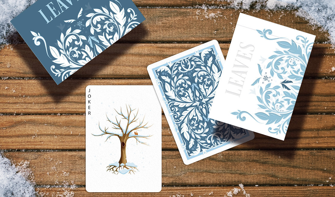 Leaves Winter Playing Cards - Collector's Edition | Premium Deck for Card Games, Magic Tricks & Holiday Gatherings