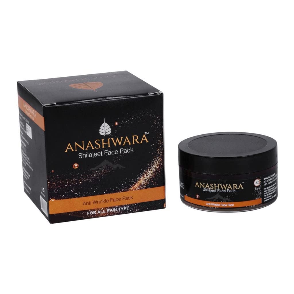 BIO RESURGE LIFE Anashwara Shilajit Anti-Wrinkle Face Mask | Skin Tightening, Pigmentation Removal & Tissue Repair | Exfoliates Dead Cells (50g) - Perfect for Daily Skincare Routine & Spa Treatments