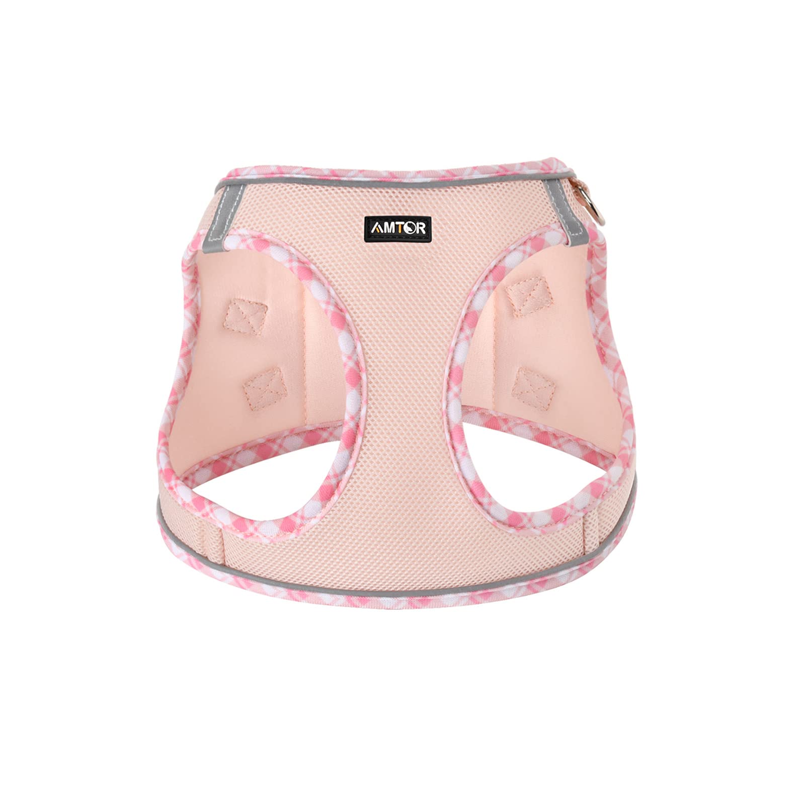 AMTOR No Escape Small Dog Harness with Leash Set - Easy Walk Step-in Reflective Soft Vest for Puppy Training (XS, S, M, L, XL) - Perfect for Daily Walks, Jogging & Outdoor Adventures (Pink, XS)