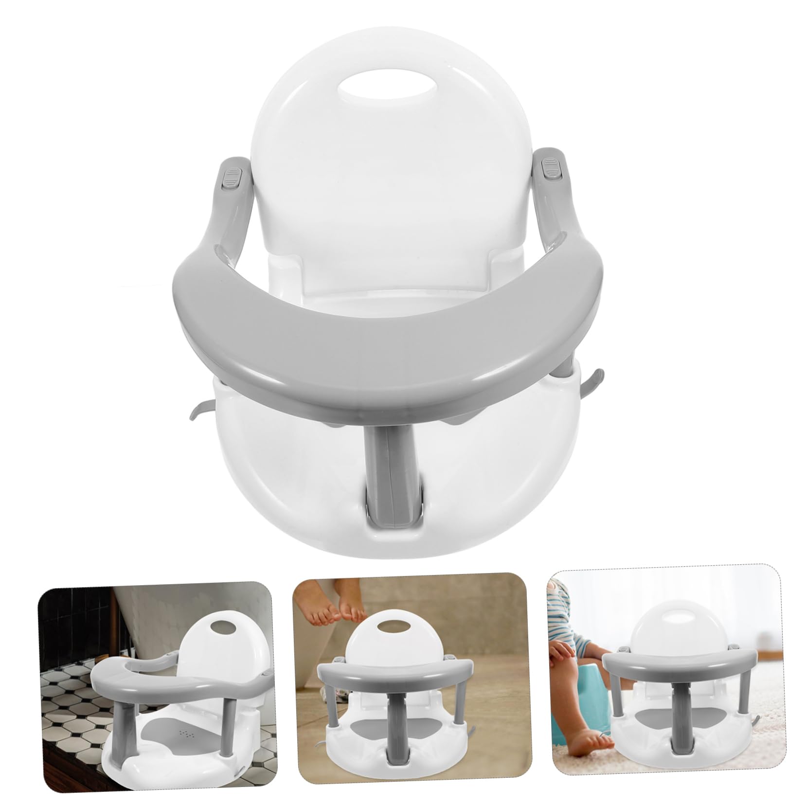VICASKY Non-Slip Baby Bath Seat with Fun Bath Toys - Safe & Comfortable PP Bathtub for Toddlers - Perfect for Bath Time Play and Learning