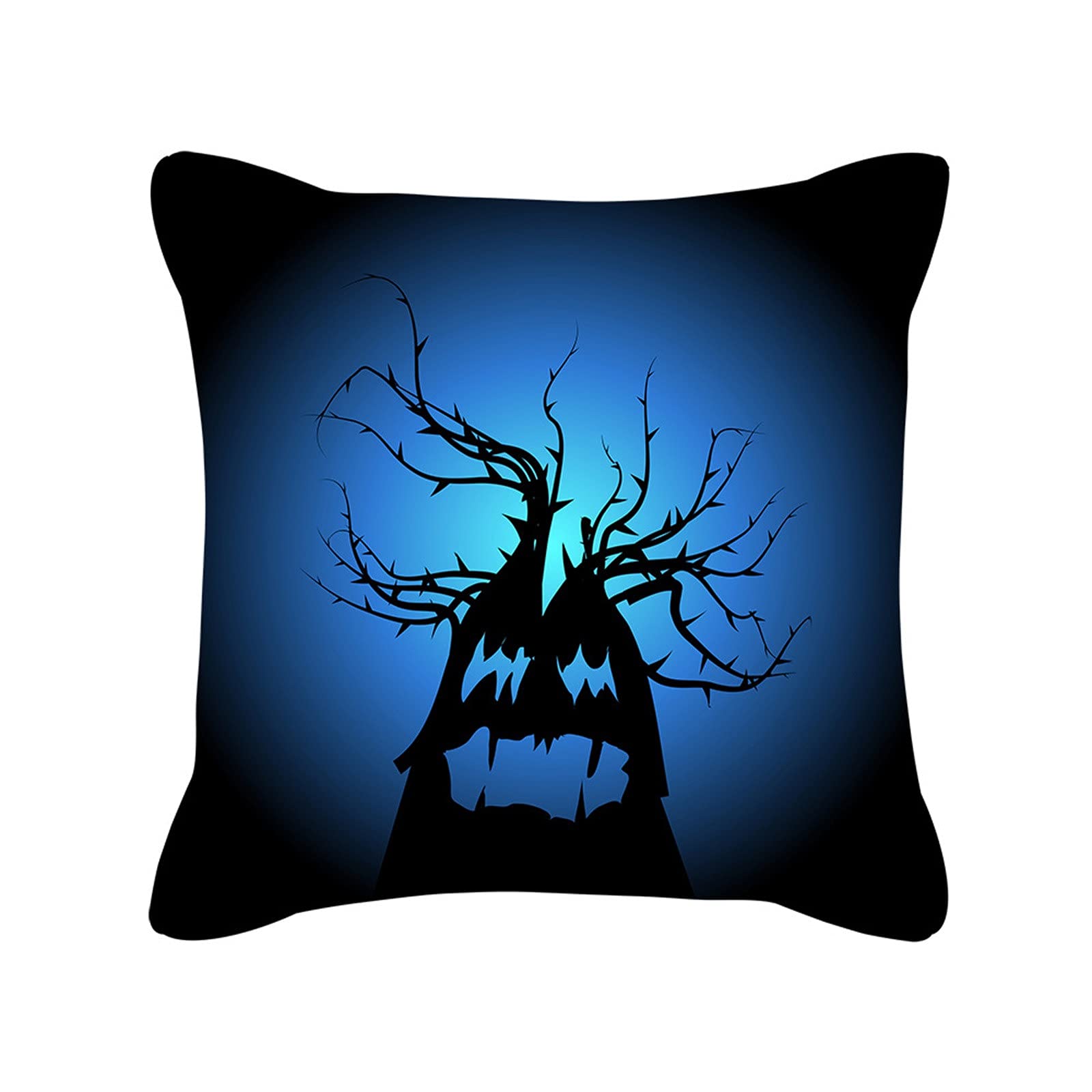 Halloween Pumpkin Pillow Cover - Soft Cotton Decorative Throw Pillowcase for Couch, Bed, Sofa - Perfect for Fall Home Decor & Seasonal Party Accessories