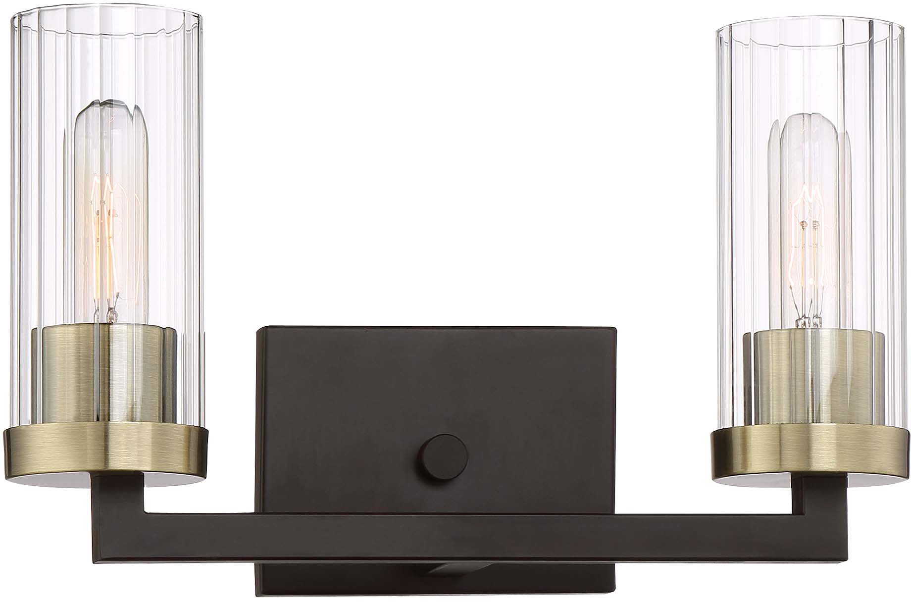 Minka Lavery Ainsley Court Bath Vanity Wall Light Fixture - 2-Light 120W Aged Kingston Bronze - Perfect for Bathroom, Powder Room & Dressing Area Lighting