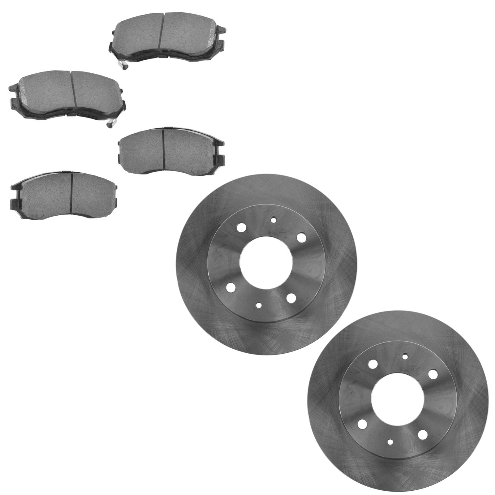 High-Performance Front Brake Rotor & Ceramic Pad Kit for Mitsubishi Eclipse, Eagle Talon, Plymouth Laser - Perfect for Daily Commuting & Performance Driving