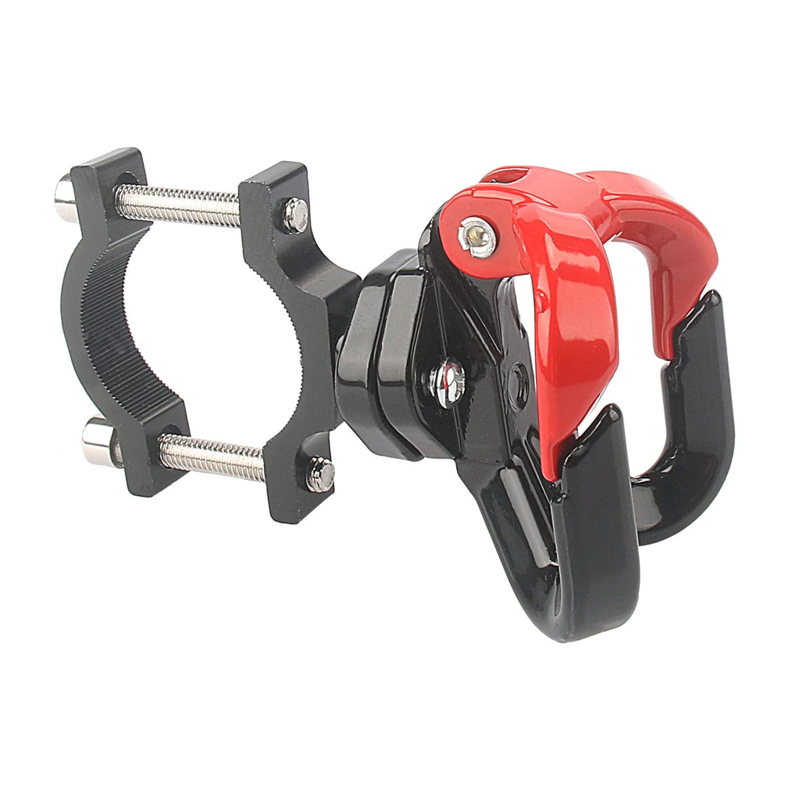 Adjustable Universal Hanger Hook for Electric Scooter, Bike, Motorcycle & MTB - Heavy Duty Pothook for Poles (20mm-37mm Diameter) with Multiple Screw Options - Perfect for Garage, Shed & Outdoor Storage (Red)