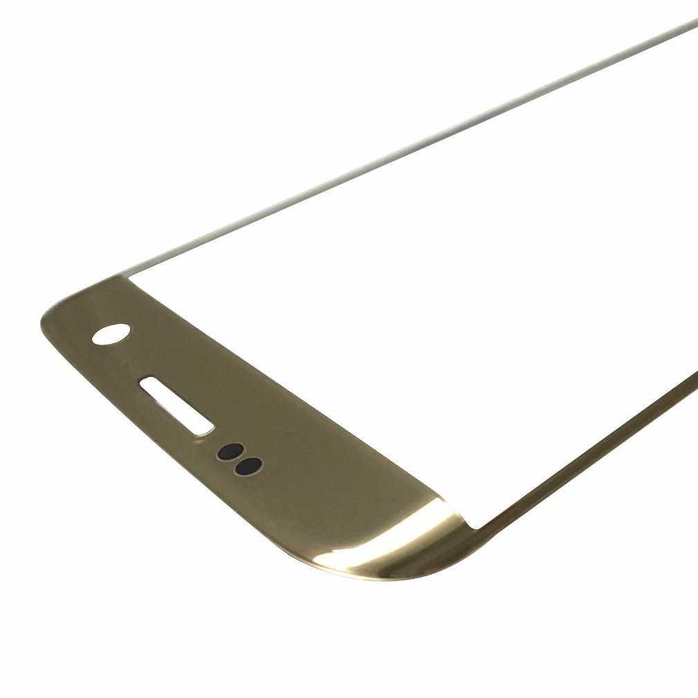 Original Screen Replacement for Samsung Galaxy S7 Edge - Tempered Glass Repair Kit (Gold) | Cracked Screen Fix | DIY Phone Repair Solution for Home & Office Use