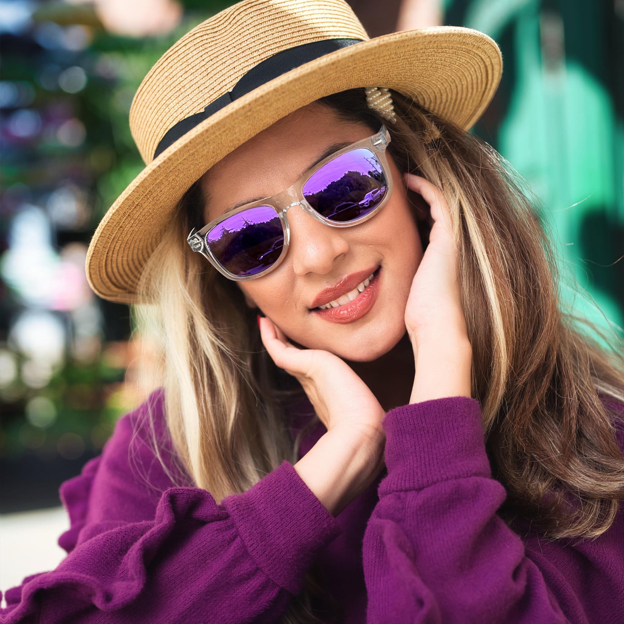 Joopin Square Polarized Sunglasses for Men & Women - UV Protection, Trendy Designer Shades for Outdoor, Driving & Fashion