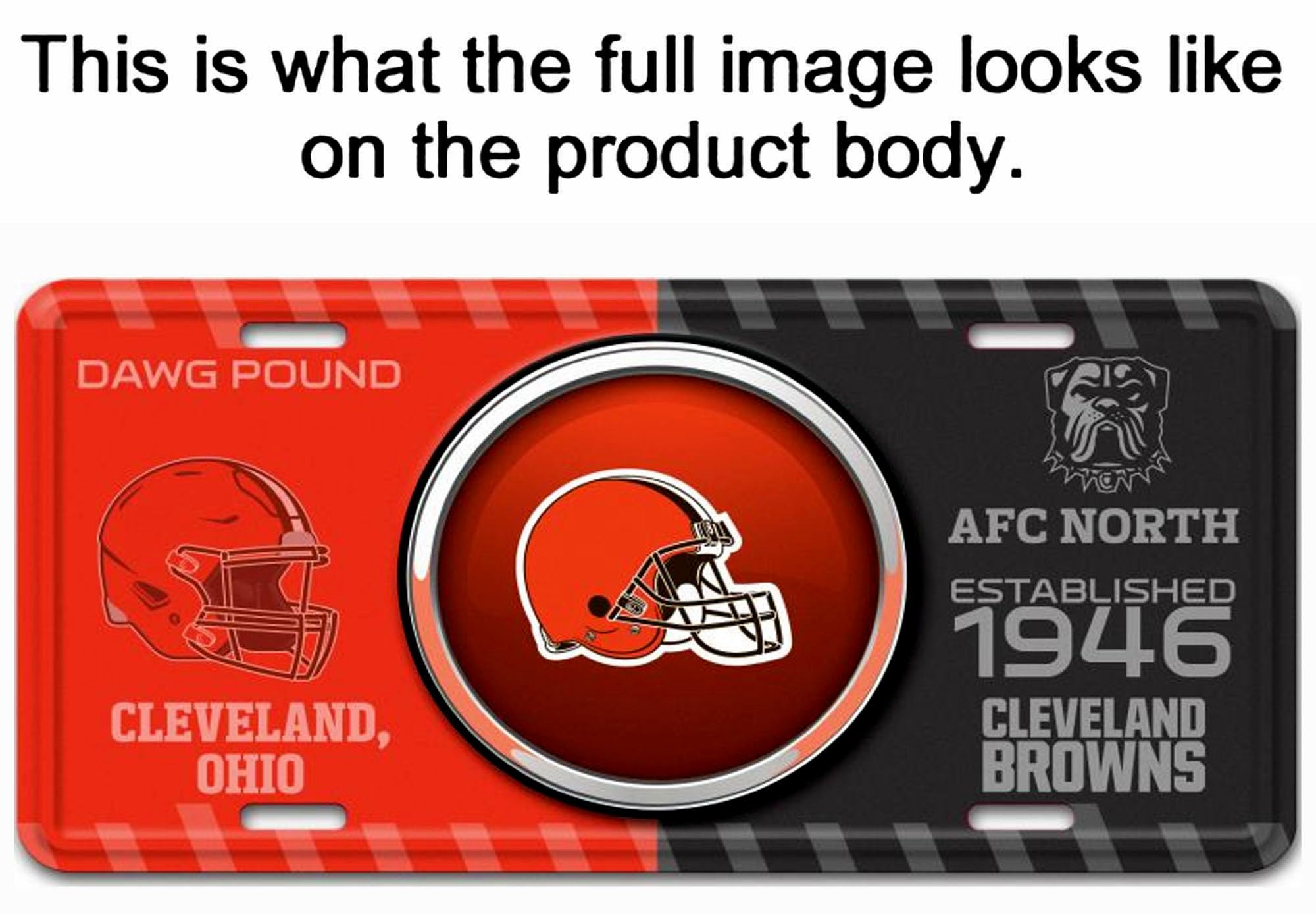Cleveland Browns Table Lamp with Team Logo Plate & Shade - Perfect for Home Office, Game Room & Sports Fan Decor