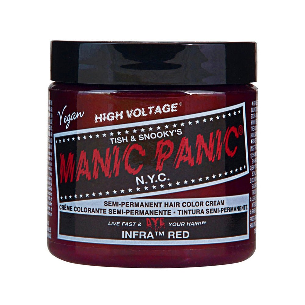 Manic Panic Classic Infra Red Semi-Permanent Hair Dye - 4oz Vegan & Cruelty-Free - Vibrant Red Hair Color for Punk, Goth & Creative Styles