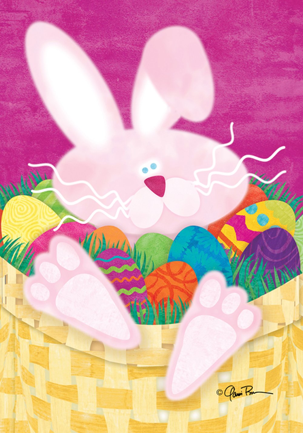Toland Home Garden 109568 Double Sided Easter Flag 28x40 Inch - Outdoor Easter Decor with Eggs Design for Yard, Garden & House Decoration | Perfect for Spring Celebrations & Holiday Festivities
