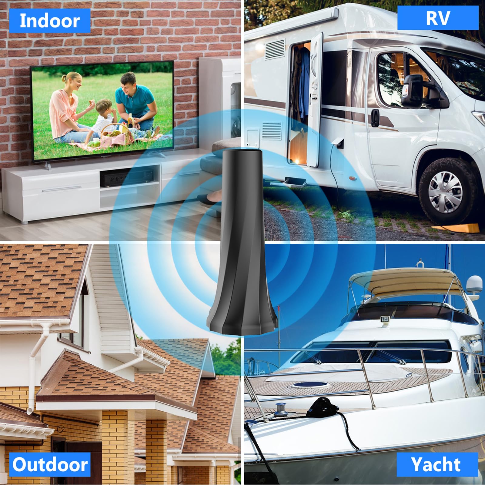 2024 Upgraded Digital TV Antenna for Smart TV - Indoor HDTV Antenna with 880+ Miles Range, Supports 4K 8K 1080p Fire Stick TVs - Receive All Local Channels with 20ft Coaxial Cable - Perfect for Home Theater, RV, Camping & Emergency TV Viewing