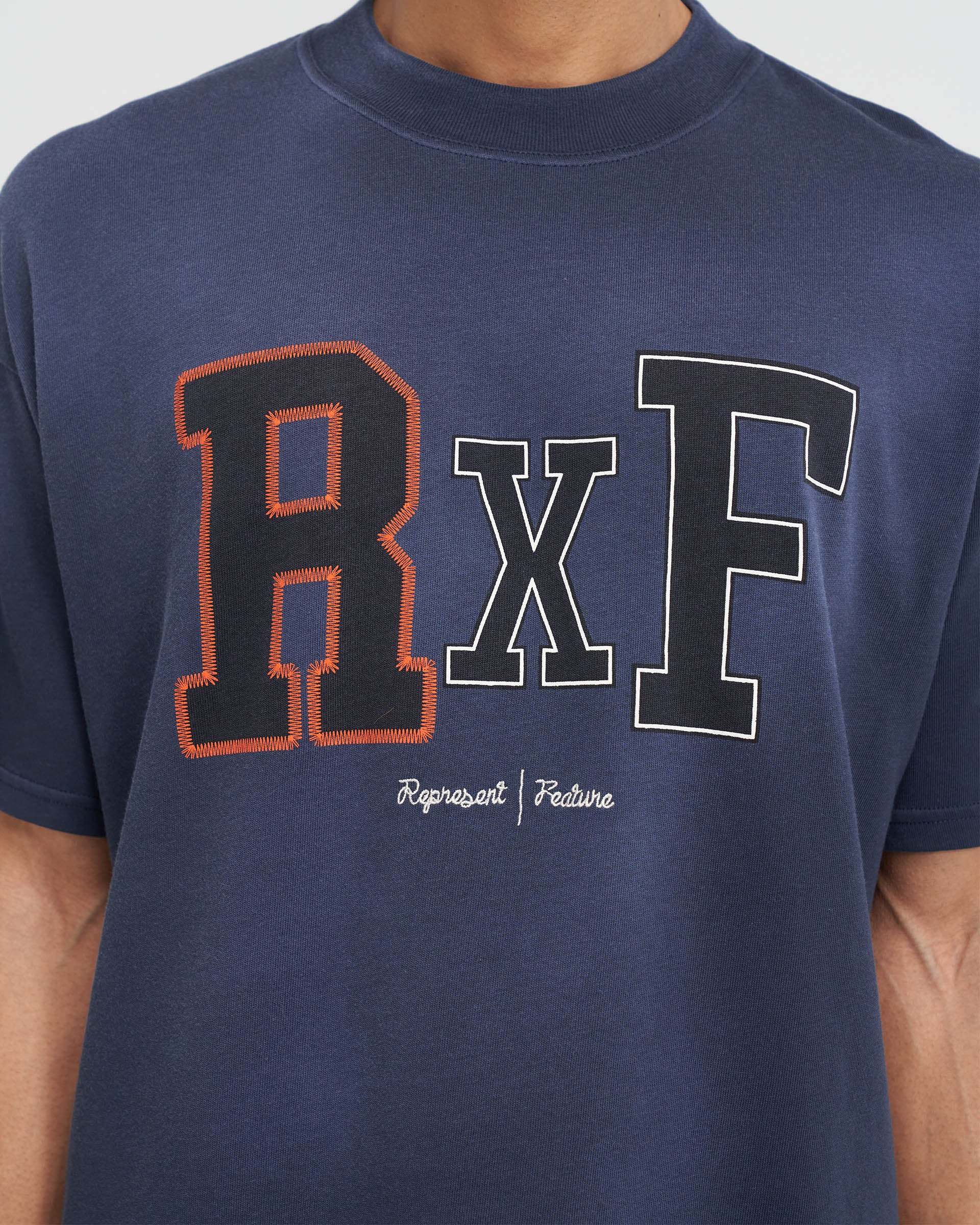 Represent X Feature Champions T-Shirt - Midnight Navy | Men's Graphic Tee for Casual Wear, Street Style & Everyday Outfits