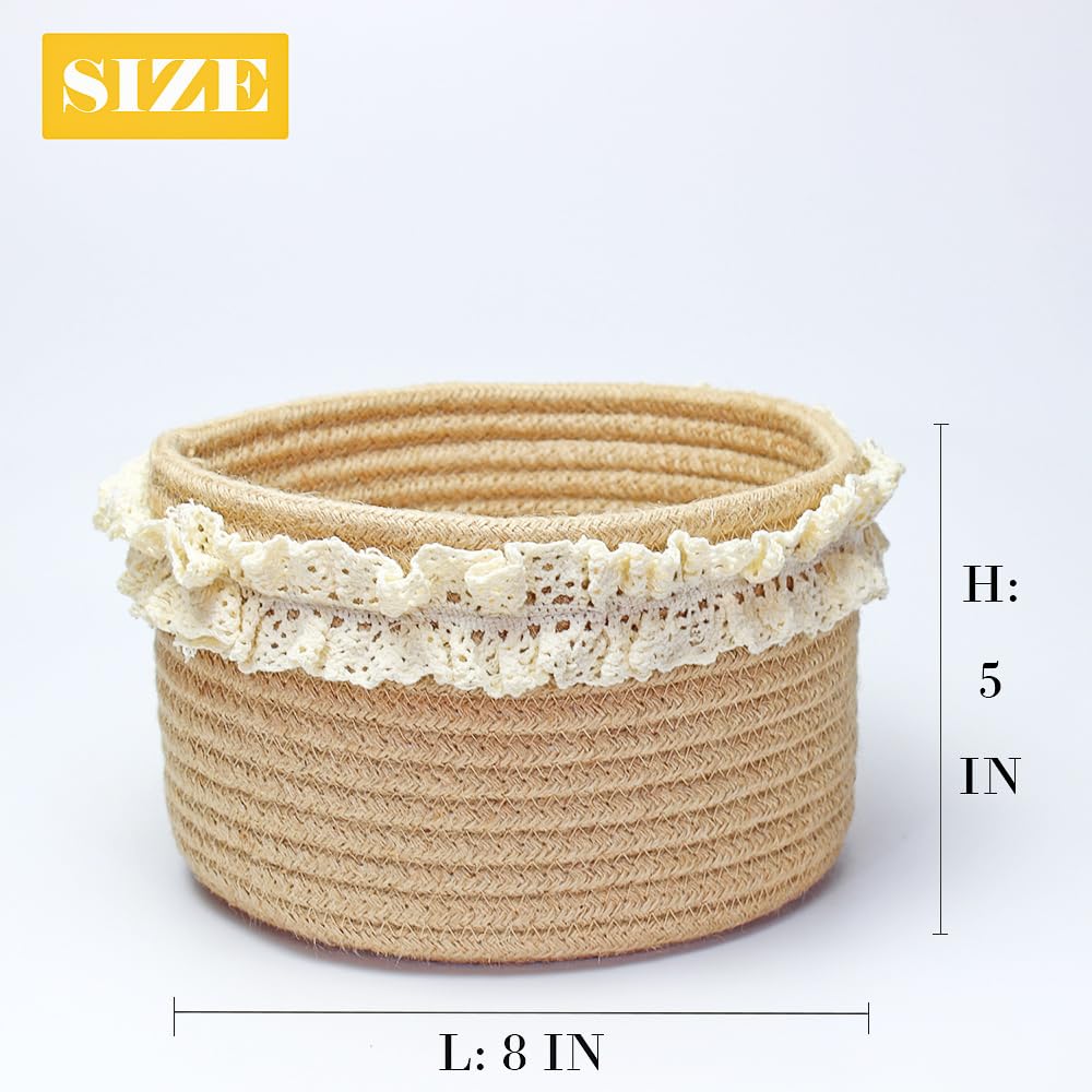 Cute Jute Rope Basket for Baby, Wedding & Home Decor - 8