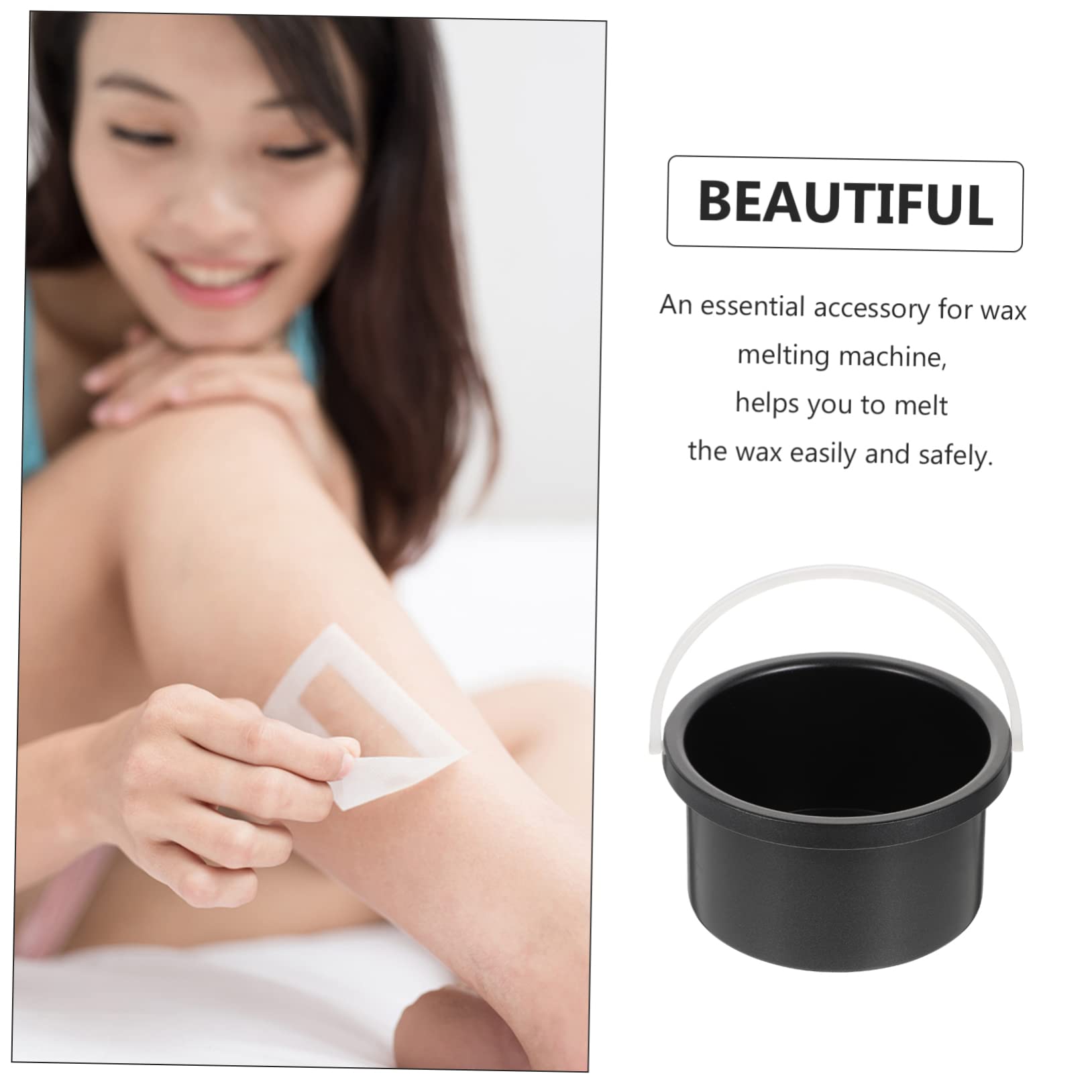 1pc Wax Warmer for Hair Removal - Black Aluminum Wax Melting Pot with Beads, Home Waxing Heater for Smooth Skin - Perfect for DIY Bikini, Leg & Facial Hair Removal at Home or Salon