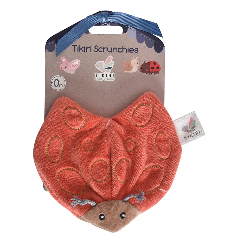 Tikiri Crinkle Scrunch Sensory Toy for Kids - Soft Ladybug Design for Autism, ADHD & Stress Relief - Perfect for Fidgeting, Anxiety Relief & Sensory Play at Home or School