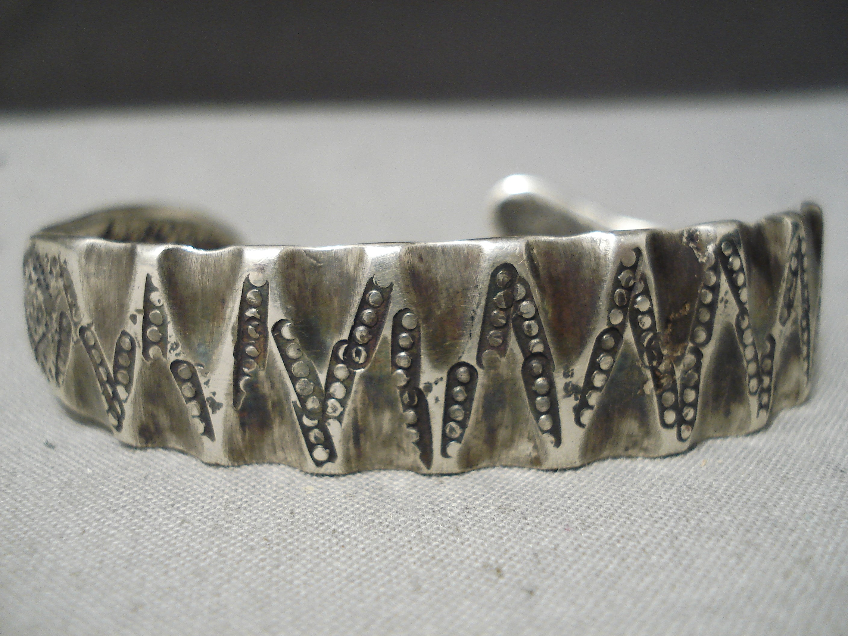 Vintage Navajo Sterling Silver Snake Bracelet - Handmade Native American Jewelry - 1890s to 1910s Antique Statement Piece for Boho Fashion & Western Style Accessories