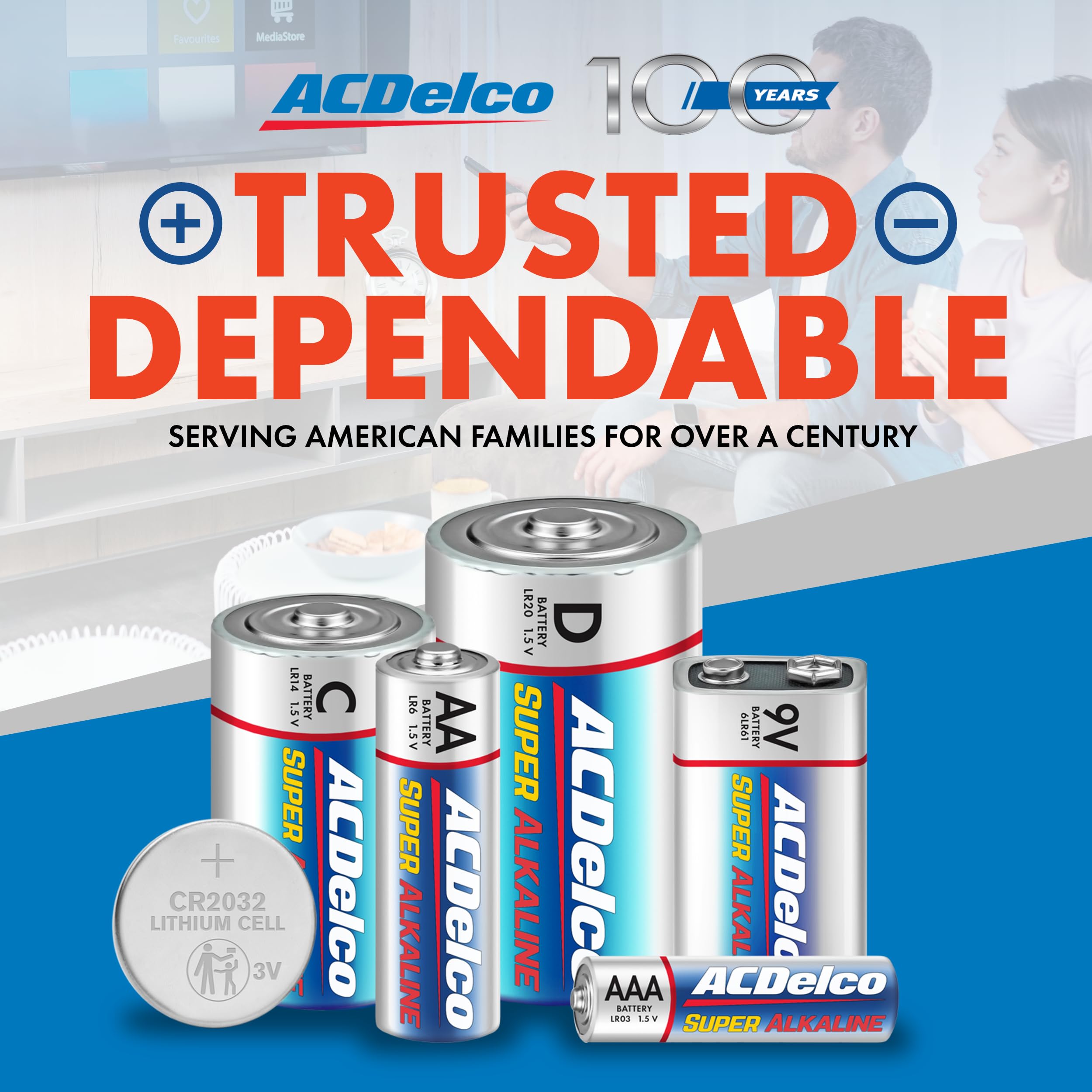 ACDelco 48-Count AAA Super Alkaline Batteries - Long Lasting Power with 10-Year Shelf Life - Ideal for Remote Controls, Toys, Flashlights & Electronic Devices