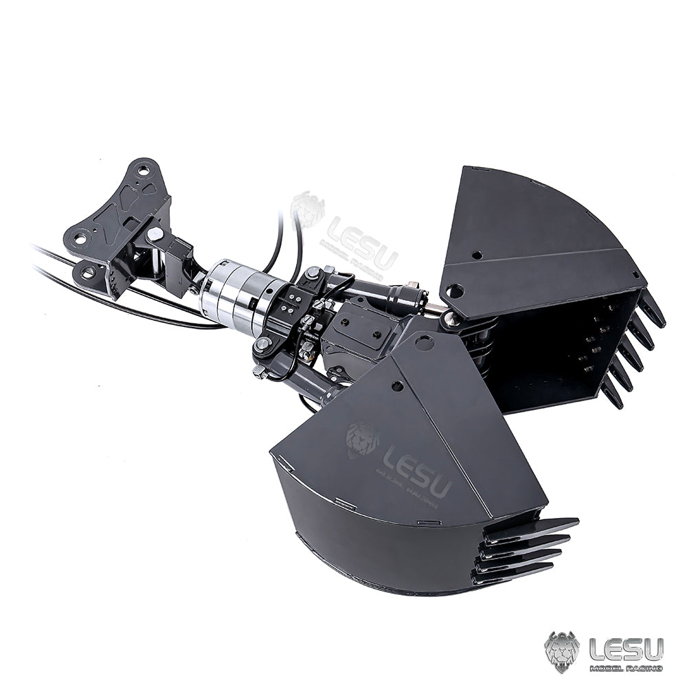1/14 Scale Metal Clamshell Bucket for RC Hydraulic Excavator Models - DIY Accessory Compatible with LESU ET35, B0006, AC360, ET30H, R945, SK500, 374F - Perfect for Construction Simulation & Heavy Equipment Collectors