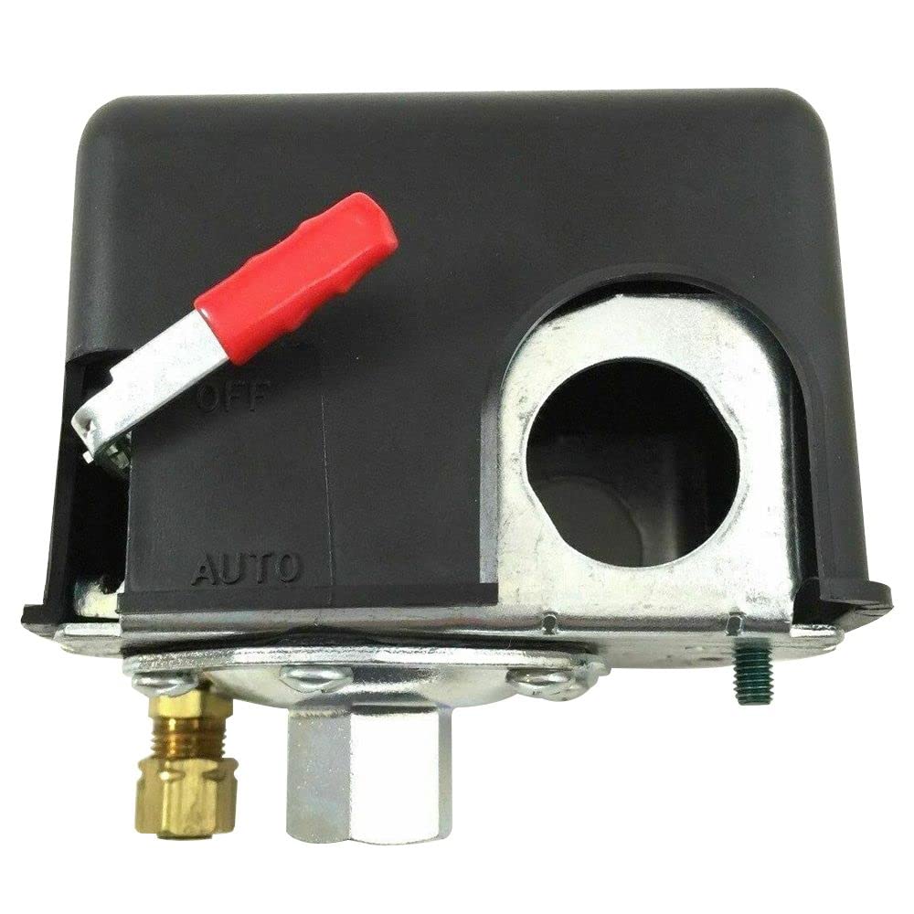 PS2020 Air Compressor Pressure Switch - Heavy Duty 40-60 PSI Adjustable Control Valve for Air Tools & Inflators - Perfect for Workshops, Garages & DIY Projects
