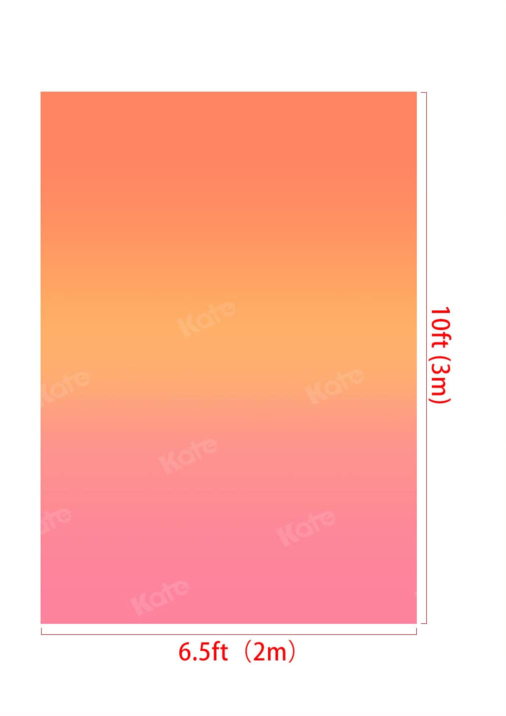 6.5x10ft Pink & Orange Photography Backdrop - Premium Photo Background for Baby Showers, Birthday Parties, Newborn Photos & Events - Vibrant Decor for Studio & Indoor Shoots