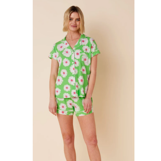Soft & Breathable Pima Cotton Knit Short Set for Women | Comfortable Lounge & Sleepwear | Perfect for Summer, Yoga & Relaxing at Home