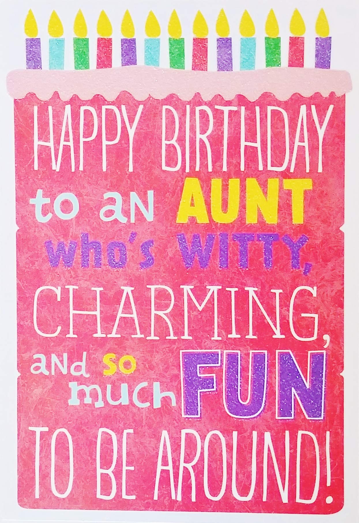Funny Birthday Card for Aunt - Witty & Charming Greeting Card with Humorous Message - Perfect for Niece/Nephew to Celebrate Special Aunt