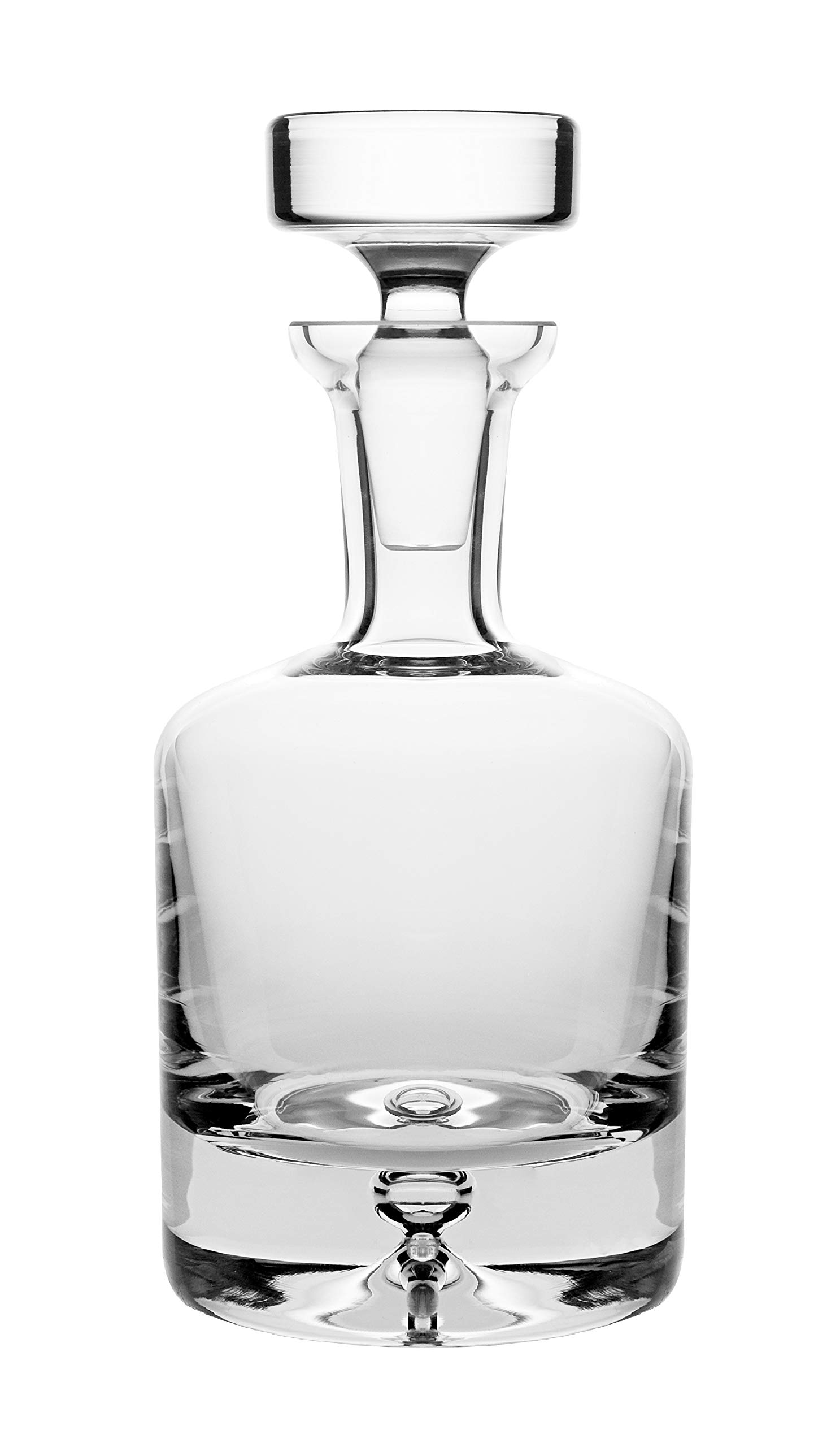 Premium Whiskey Decanter and Tumbler 5-Piece Set - 25oz Elegant Glass Decanter with Bubble Base & 4 Double Old Fashioned Tumblers (9.5oz Each) - European Craftsmanship - Perfect for Home Bars, Gifts & Whiskey Tasting Parties