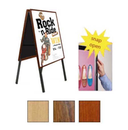 17x23 Wooden A-Frame Sign Holder with 1 1/4